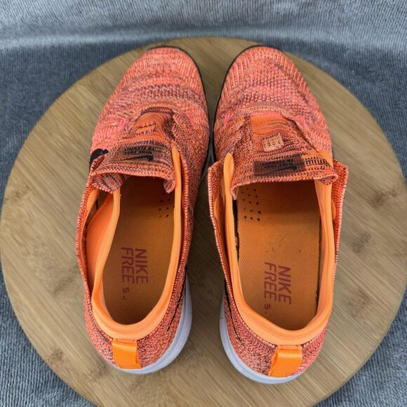 Nike Free TR Flyknit 5.0 Shoes Womens Size 7.5 Orange Pink Training 718785-800 - Picture 6 of 10